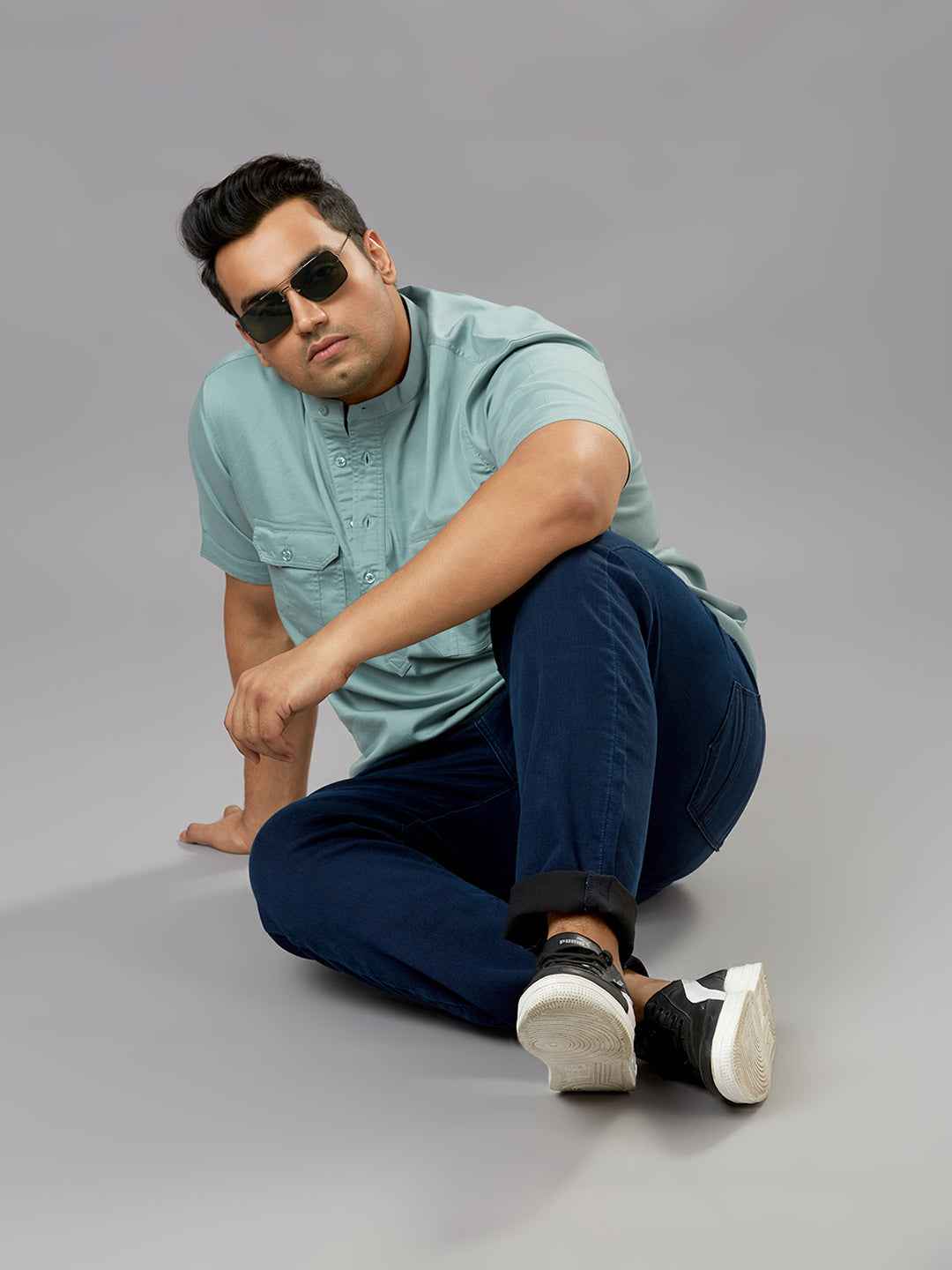 Men's Plus Size Stretchable Dark Blue Jeans With Pocket